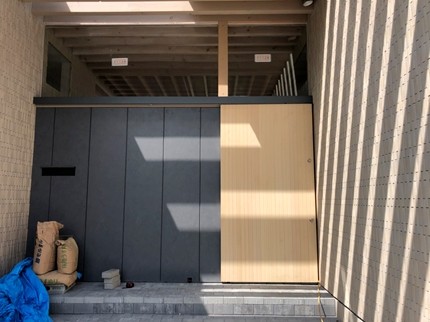 広島福山の家玄関木戸