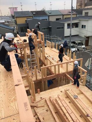 東大阪の家 建て方工事 日々のこと 藤原 室 建築設計事務所 建築家 大阪